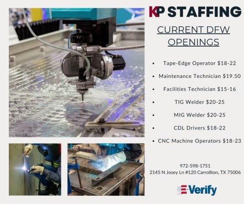 Photo post from KP Staffing Agency (Carrollton Branch).