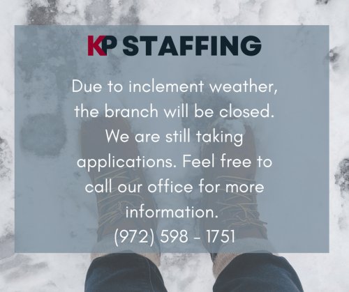 Photo post from KP Staffing Agency (Carrollton Branch).