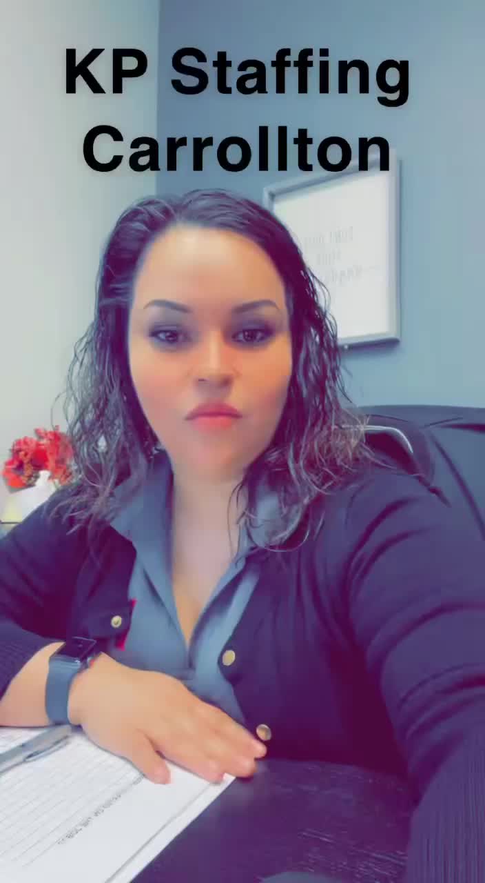 Video post from KP Staffing Agency (Carrollton Branch).