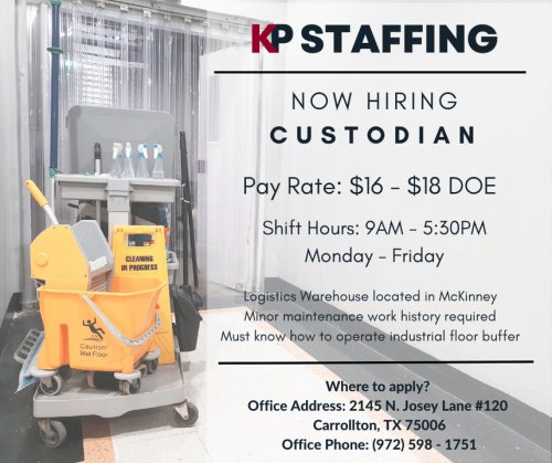 Photo post from KP Staffing Agency (Carrollton Branch).