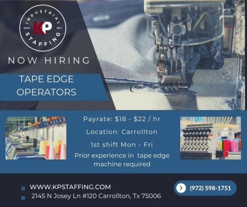 Carousel post from KP Staffing Agency (Carrollton Branch).