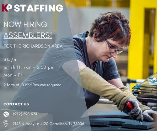 Photo post from KP Staffing Agency (Carrollton Branch).