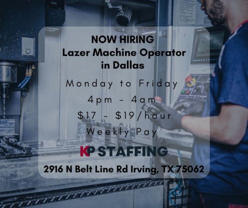 Photo post from KP Staffing Agency (Irving Branch).
