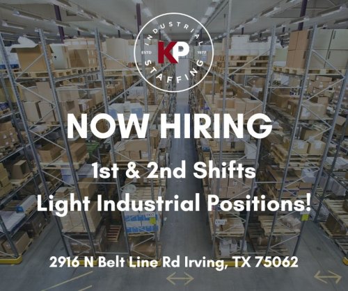 Photo post from KP Staffing Agency (Irving Branch).