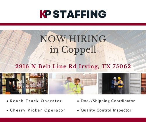 Photo post from KP Staffing Agency (Irving Branch).