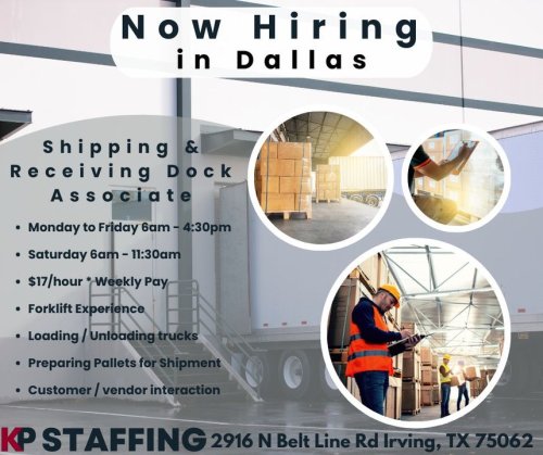 Photo post from KP Staffing Agency (Irving Branch).