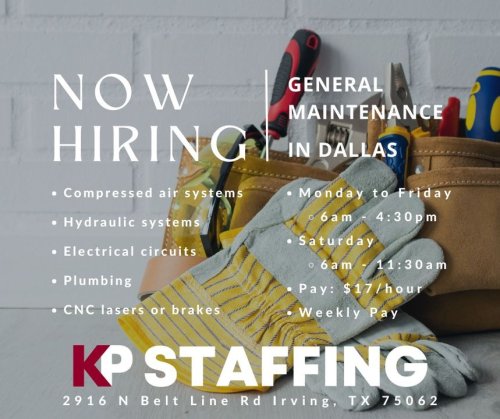Photo post from KP Staffing Agency (Irving Branch).