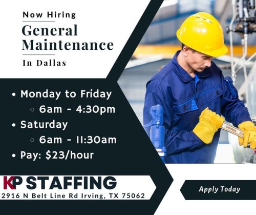 Photo post from KP Staffing Agency (Irving Branch).
