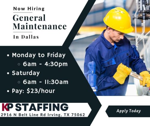 Photo post from KP Staffing Agency (Irving Branch).