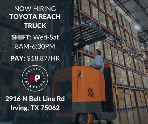 Photo post from KP Staffing Agency (Irving Branch).