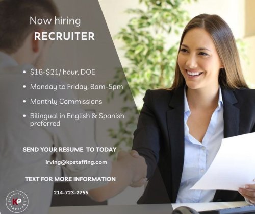 Photo post from KP Staffing Agency (Irving Branch).