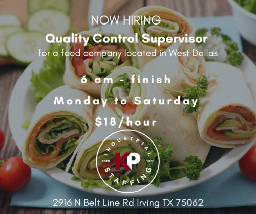 Photo post from KP Staffing Agency (Irving Branch).