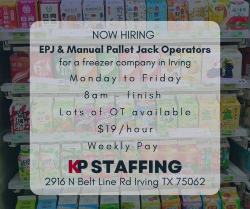 Photo post from KP Staffing Agency (Irving Branch).