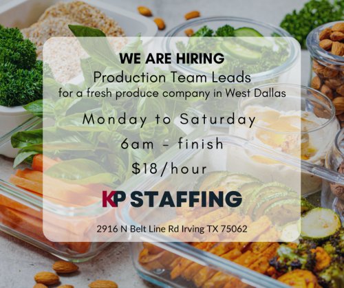 Photo post from KP Staffing Agency (Irving Branch).