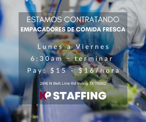 Photo post from KP Staffing Agency (Irving Branch).