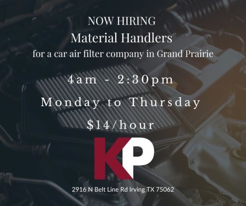 Photo post from KP Staffing Agency (Irving Branch).