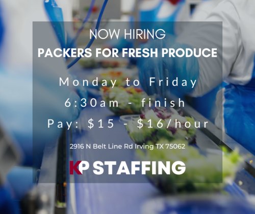 Photo post from KP Staffing Agency (Irving Branch).