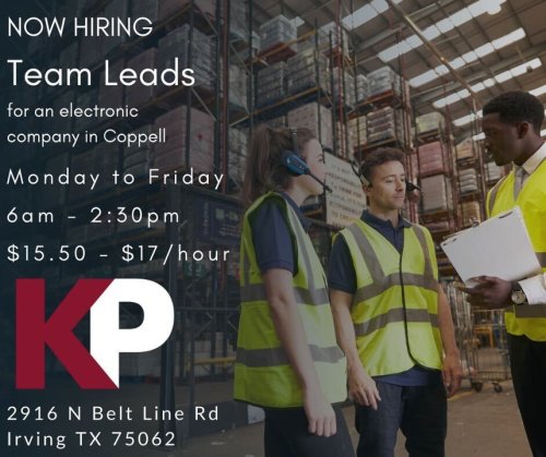 Photo post from KP Staffing Agency (Irving Branch).