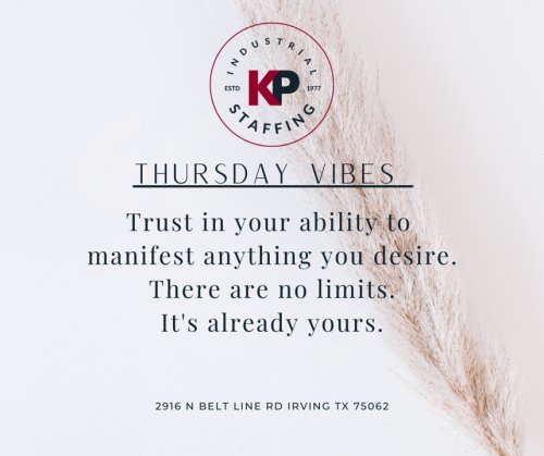 Photo post from KP Staffing Agency (Irving Branch).