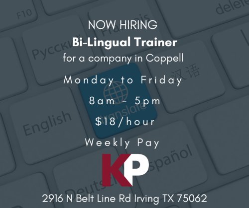 Photo post from KP Staffing Agency (Irving Branch).
