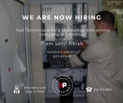 Photo post from KP Staffing Agency (Irving Branch).