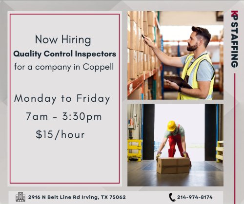 Photo post from KP Staffing Agency (Irving Branch).
