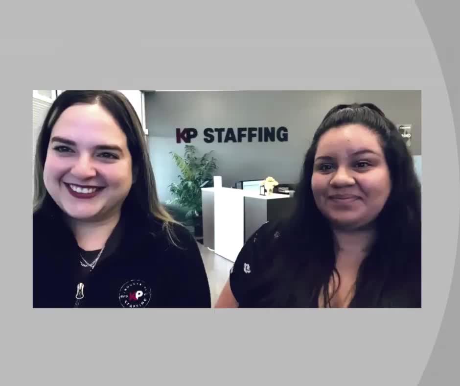 Video post from KP Staffing Agency (Irving Branch).