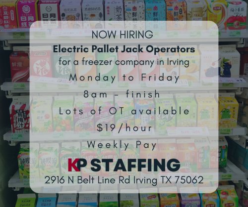 Photo post from KP Staffing Agency (Irving Branch).