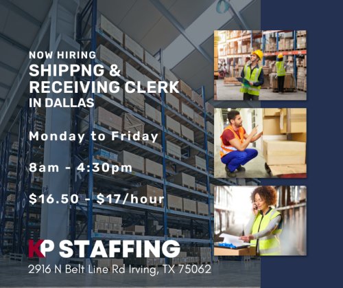 Photo post from KP Staffing Agency (Irving Branch).