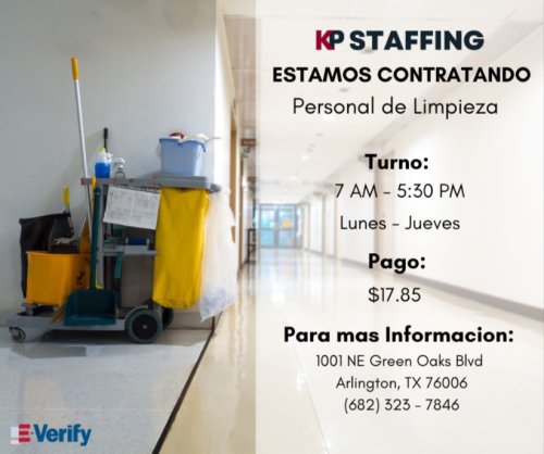 Photo post from KP Staffing Agency (Arlington Branch).