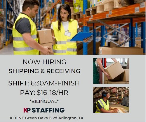 Photo post from KP Staffing Agency (Arlington Branch).