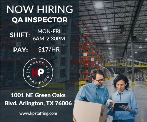 Photo post from KP Staffing Agency (Arlington Branch).