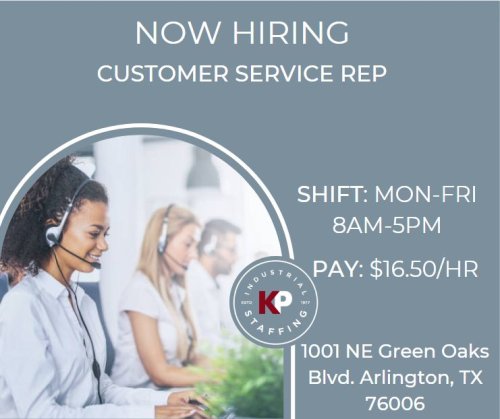 Photo post from KP Staffing Agency (Arlington Branch).