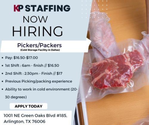 Photo post from KP Staffing Agency (Arlington Branch).