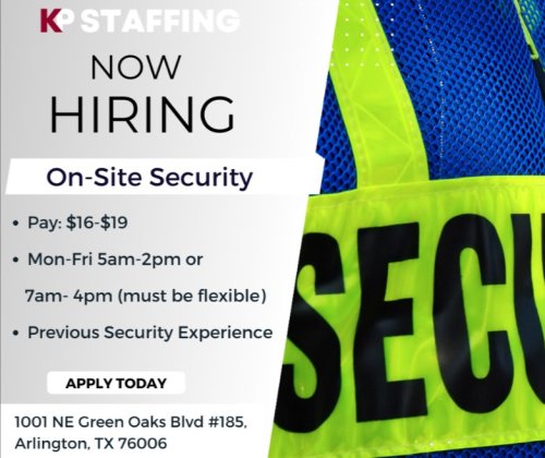 Photo post from KP Staffing Agency (Arlington Branch).