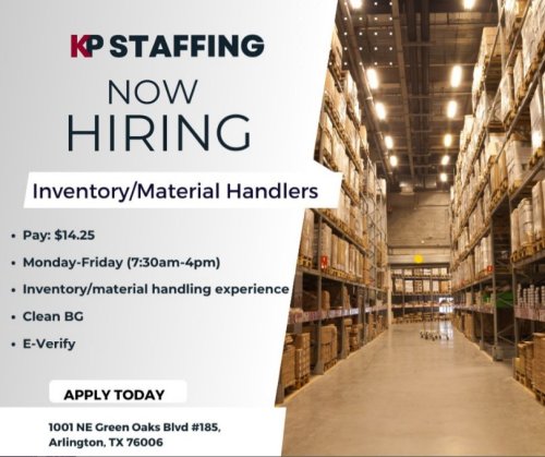Photo post from KP Staffing Agency (Arlington Branch).
