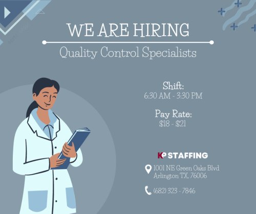 Photo post from KP Staffing Agency (Arlington Branch).