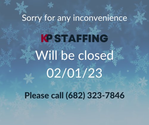 Photo post from KP Staffing Agency (Arlington Branch).