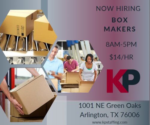 Photo post from KP Staffing Agency (Arlington Branch).