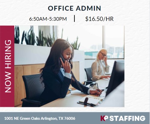Photo post from KP Staffing Agency (Arlington Branch).