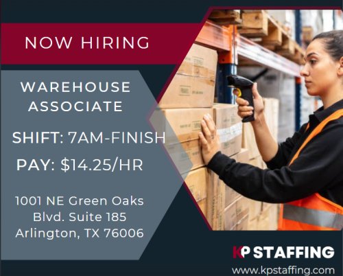 Photo post from KP Staffing Agency (Arlington Branch).