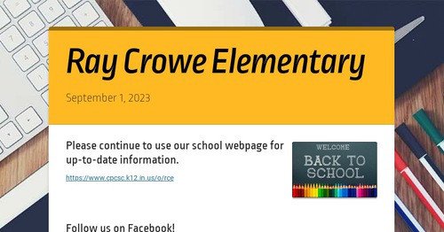 Photo post from Ray Crowe Elementary.