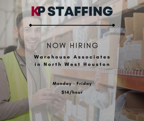 Photo post from KP Staffing Agency (West Houston Branch).