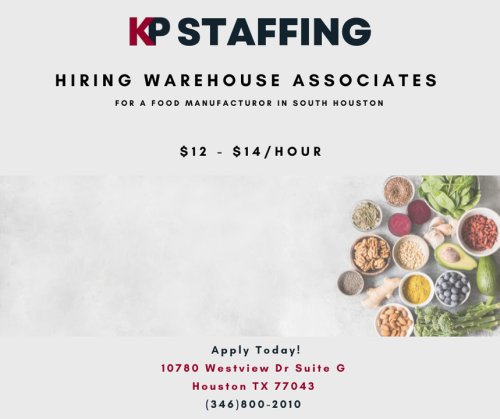 Photo post from KP Staffing Agency (West Houston Branch).
