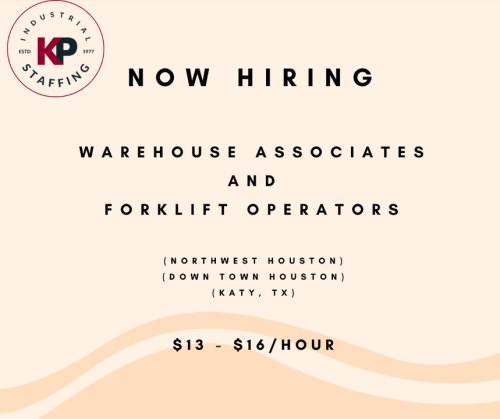 Photo post from KP Staffing Agency (West Houston Branch).