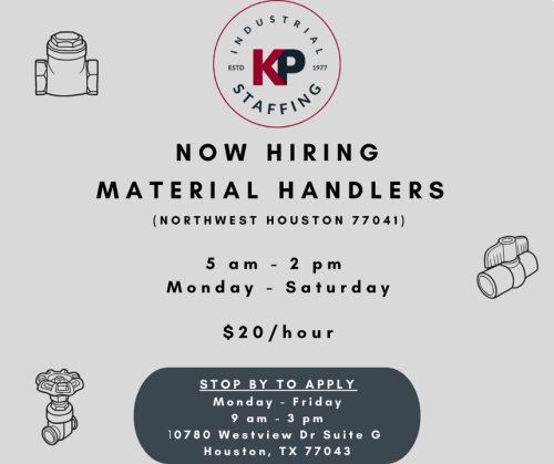 Photo post from KP Staffing Agency (West Houston Branch).