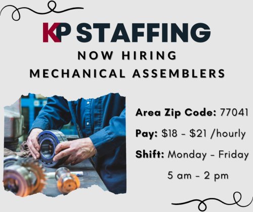 Photo post from KP Staffing Agency (West Houston Branch).