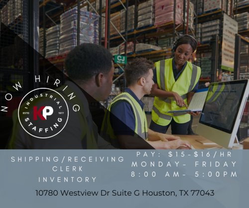 Photo post from KP Staffing Agency (West Houston Branch).