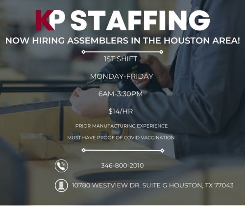 Photo post from KP Staffing Agency (West Houston Branch).