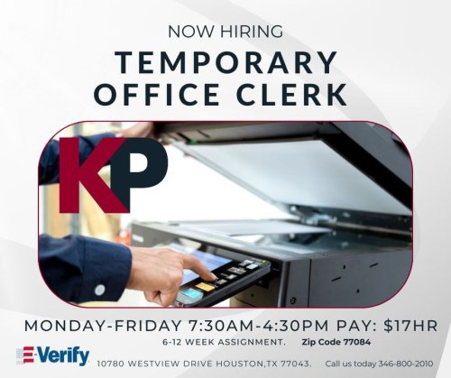 Photo post from KP Staffing Agency (West Houston Branch).